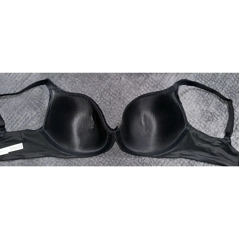 Victoria's Secret Lined Demi Smooth Black Bra Sz 36DD